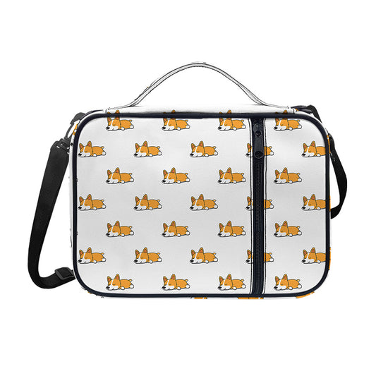Sleeping Corgi Pattern Print Shoulder Strap Bible Bag