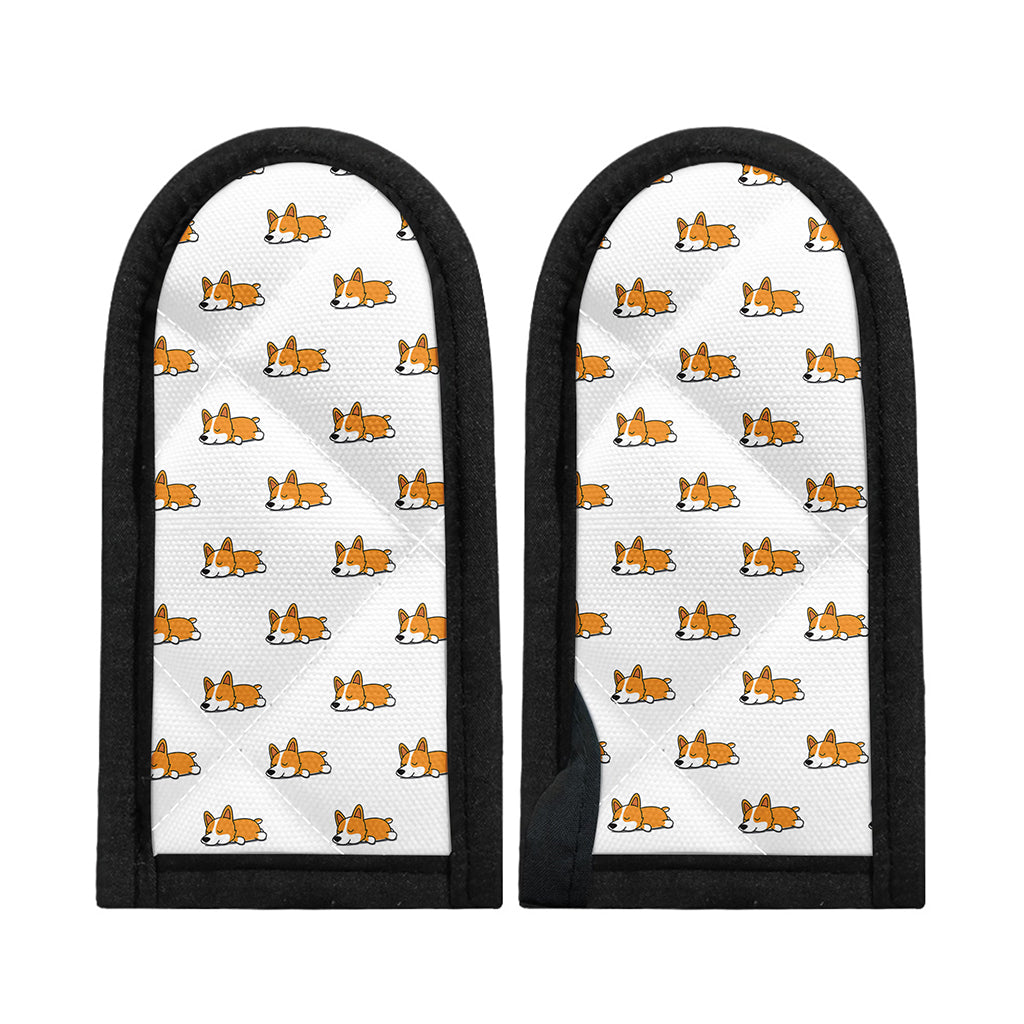 Sleeping Corgi Pattern Print Skillet Handle Cover