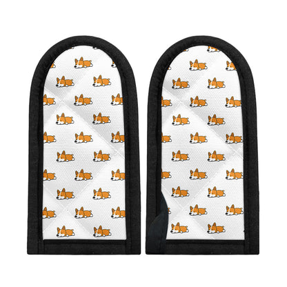 Sleeping Corgi Pattern Print Skillet Handle Cover