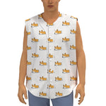 Sleeping Corgi Pattern Print Sleeveless Baseball Jersey