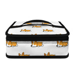 Sleeping Corgi Pattern Print Small Lunch Bag