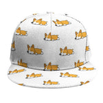 Sleeping Corgi Pattern Print Snapback Cap
