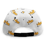 Sleeping Corgi Pattern Print Snapback Cap