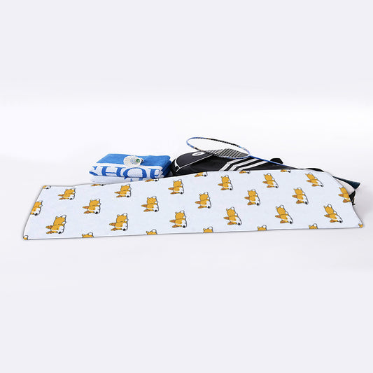 Sleeping Corgi Pattern Print Sports Towel