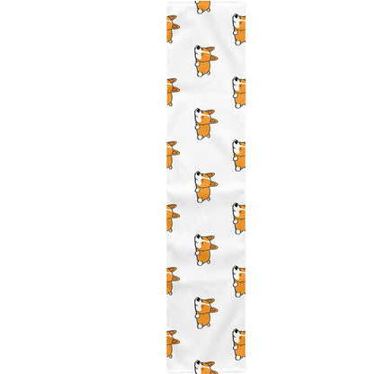 Sleeping Corgi Pattern Print Table Runner