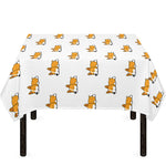 Sleeping Corgi Pattern Print Tablecloth