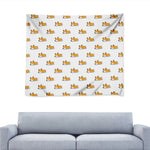 Sleeping Corgi Pattern Print Tapestry