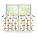 Sleeping Corgi Pattern Print Tier Curtains