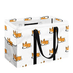 Sleeping Corgi Pattern Print Utility Tote Bag