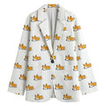 Sleeping Corgi Pattern Print Women's Blazer