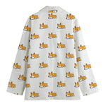 Sleeping Corgi Pattern Print Women's Cotton Blazer