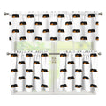 Sleeping Rottweiler Pattern Print 3 Piece Kitchen Curtains