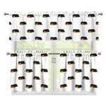 Sleeping Rottweiler Pattern Print 3 Piece Kitchen Curtains