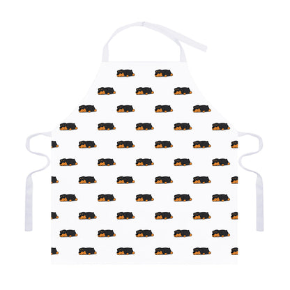 Sleeping Rottweiler Pattern Print Adjustable Apron