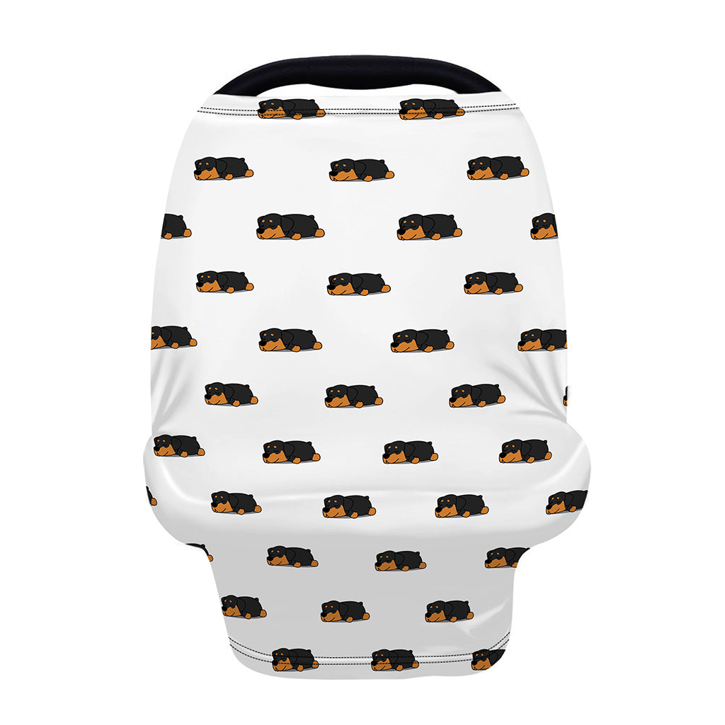 Sleeping Rottweiler Pattern Print Baby Seat Cover