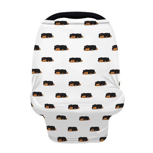 Sleeping Rottweiler Pattern Print Baby Seat Cover