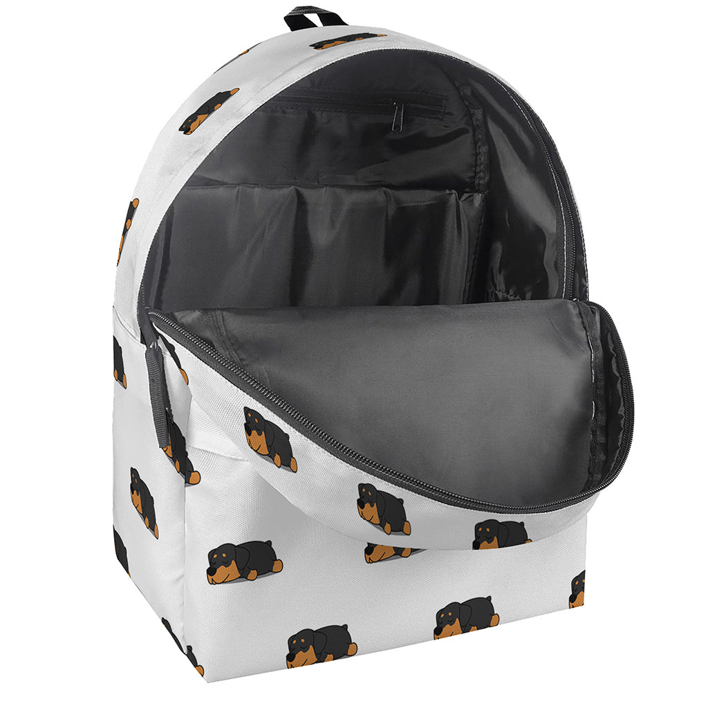 Sleeping Rottweiler Pattern Print Backpack