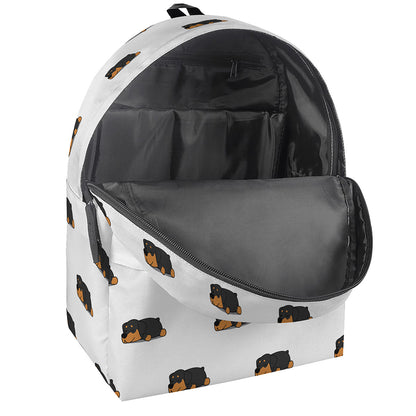 Sleeping Rottweiler Pattern Print Backpack