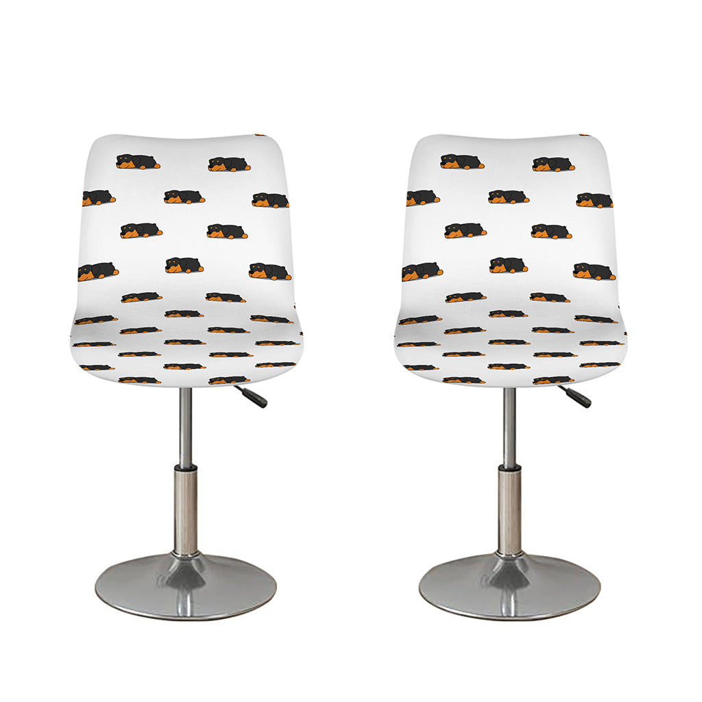 Sleeping Rottweiler Pattern Print Bar Stool Covers