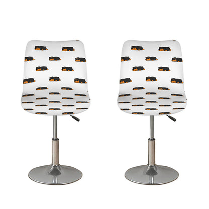 Sleeping Rottweiler Pattern Print Bar Stool Covers