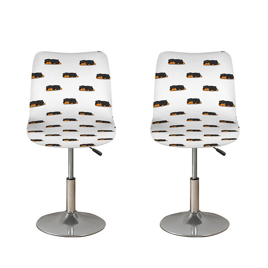 Sleeping Rottweiler Pattern Print Bar Stool Covers