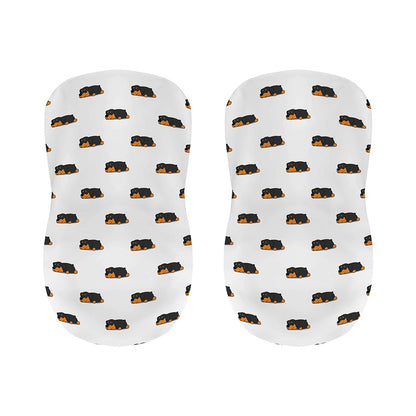 Sleeping Rottweiler Pattern Print Bar Stool Covers
