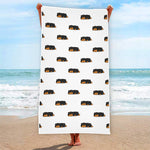 Sleeping Rottweiler Pattern Print Beach Towel