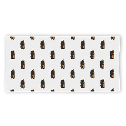 Sleeping Rottweiler Pattern Print Beach Towel