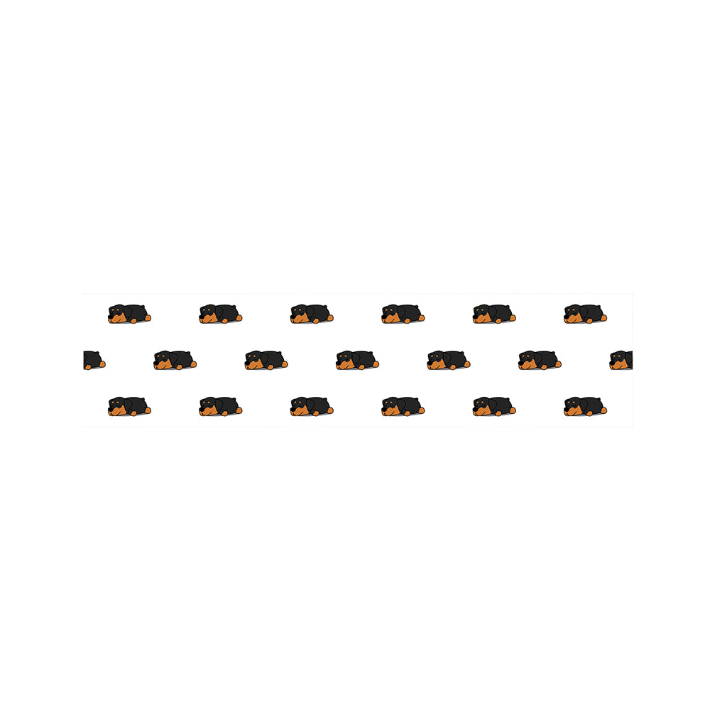 Sleeping Rottweiler Pattern Print Bed Runner