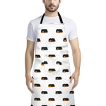 Sleeping Rottweiler Pattern Print Bib Apron With Pocket