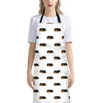 Sleeping Rottweiler Pattern Print Bib Apron With Pocket