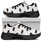 Sleeping Rottweiler Pattern Print Black Chunky Shoes