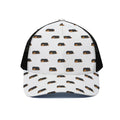 Sleeping Rottweiler Pattern Print Black Mesh Trucker Hat