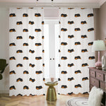 Sleeping Rottweiler Pattern Print Blackout Pencil Pleat Curtains