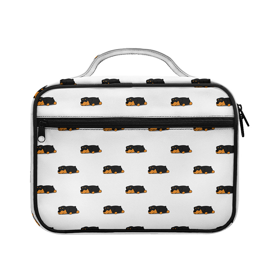 Sleeping Rottweiler Pattern Print Briefcase Bible Bag