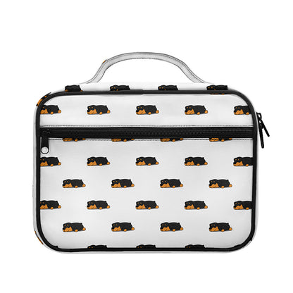 Sleeping Rottweiler Pattern Print Briefcase Bible Bag