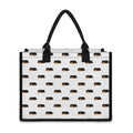Sleeping Rottweiler Pattern Print Canvas Tote Bag
