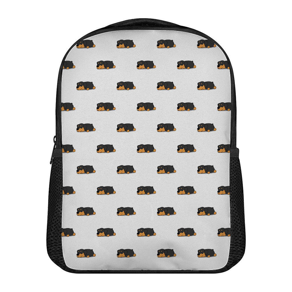Sleeping Rottweiler Pattern Print Casual Backpack