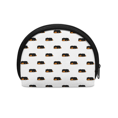 Sleeping Rottweiler Pattern Print Coin Purse