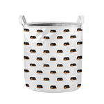 Sleeping Rottweiler Pattern Print Collapsible Laundry Basket