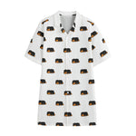 Sleeping Rottweiler Pattern Print Cotton Hawaiian Shirt