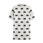 Sleeping Rottweiler Pattern Print Cotton Hawaiian Shirt