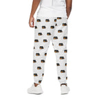 Sleeping Rottweiler Pattern Print Cotton Pants
