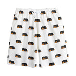 Sleeping Rottweiler Pattern Print Cotton Shorts