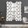 Sleeping Rottweiler Pattern Print Grommet Curtain Panels