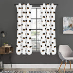 Sleeping Rottweiler Pattern Print Curtain