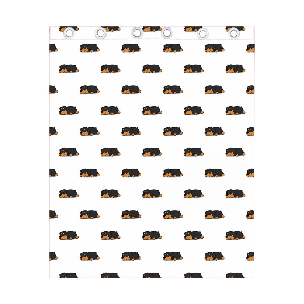 Sleeping Rottweiler Pattern Print Curtain