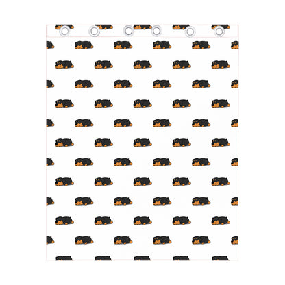 Sleeping Rottweiler Pattern Print Curtain