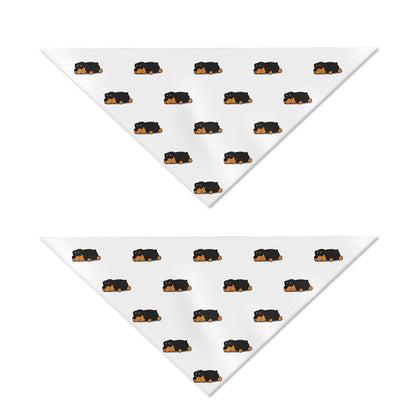 Sleeping Rottweiler Pattern Print Dog Bandana