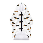 Sleeping Rottweiler Pattern Print Dog Zip Up Hoodie